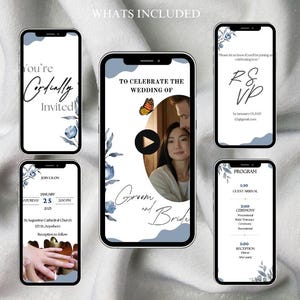 Wedding Video Invitation template Animated Wedding invitation with photo Animated Wedding Invitation Digital Invite Video Save the Date
