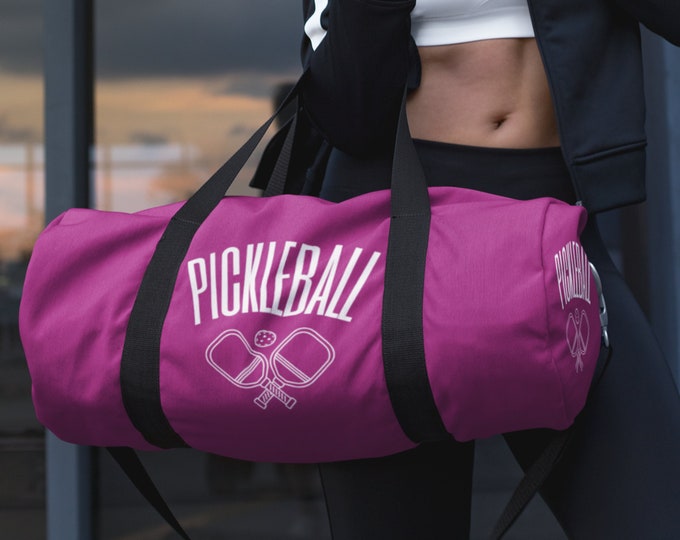 Pickleball Duffel Bag, Pickle Ball Tote for Women Duffel Bag for Pickleballers Gift for Pickleball Players Paddleball Sports Bag with Zipper