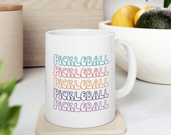 Pickleball Coffee Mug, Pickleball Ceramic Mug 11oz, Pickleball Cup, Coffee Cup, Gift for Pickleball Player Coach, Gift for Her