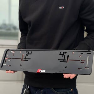 Mockup de moldura de placa Audi RS - Suporte de placa da UE - Capas de placa - Acessórios para carro Audi Toyota - Decoração de carro - Presente para motorista