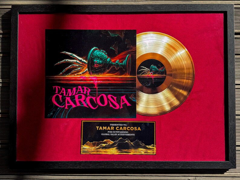 Personalized Music Award With Photo, Gold Music Award, Custom Vinyl ...