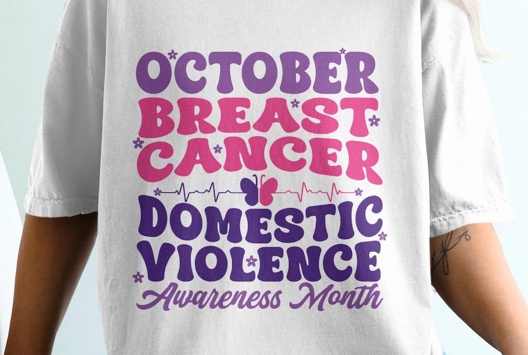 Domestic Violence Awareness Svg Png, October Breast Cancer Domestic ...