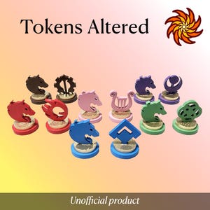 Veränderte TCG-kompatible 3D-Charakter-Token - Holz
