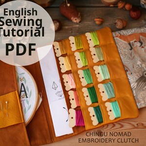 ENGLISH PDF Sewing Pattern / CHINGU nomad embroidery clutch / sewing / pdf / tutorial / embroidery / sewing tutorial
