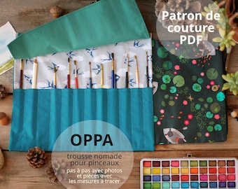 Patron PDF de couture Pochette pour Pinceaux OPPA / patron PDF / téléchargement instantané / patron de couture /pas à pas