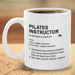 Pilates Instructor Definition Mug Funny Pilates Teacher Appreciation Gift