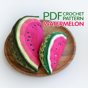 Watermelon Crochet Pattern - Watermelon Slice PDF Crochet Pattern