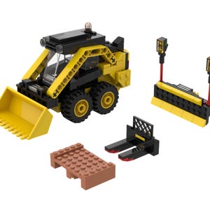 Skid Steer Loader Set made of interlocking bricks - Digital Moc Instructions