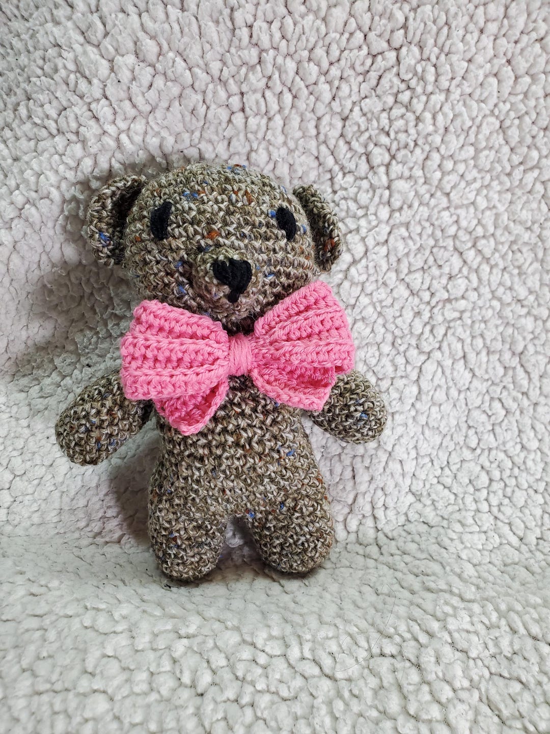Teddy Bear With a Pink Bow Tie - Etsy
