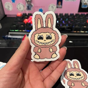 The Monster Labubu, Brown Labubu Sticker, Basic Color, Chillin, CUTE