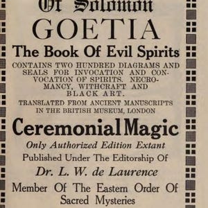 The Lesser Key of Solomon, Goetia&quot; - Digital Grimoire PDF (Public Domain)