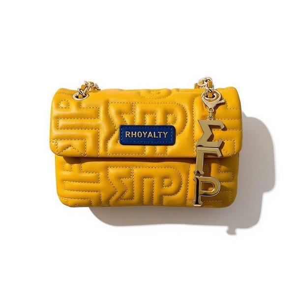 Sigma Gamma Rho- Genuine Leather "Forever Rhoyalty" (MINI) Purse