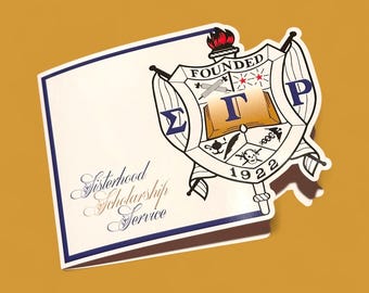 Sigma Gamma Rho - Biglietto di auguri fustellato Shield (5x7)