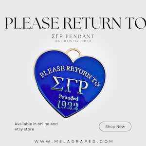 Sigma Gamma Rho &#39;Return To&quot; Heart Necklace