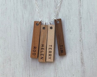 Personalized Laser Engraved Wood Pendants