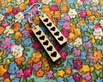 Juliet Laser Cut Wood Earrings