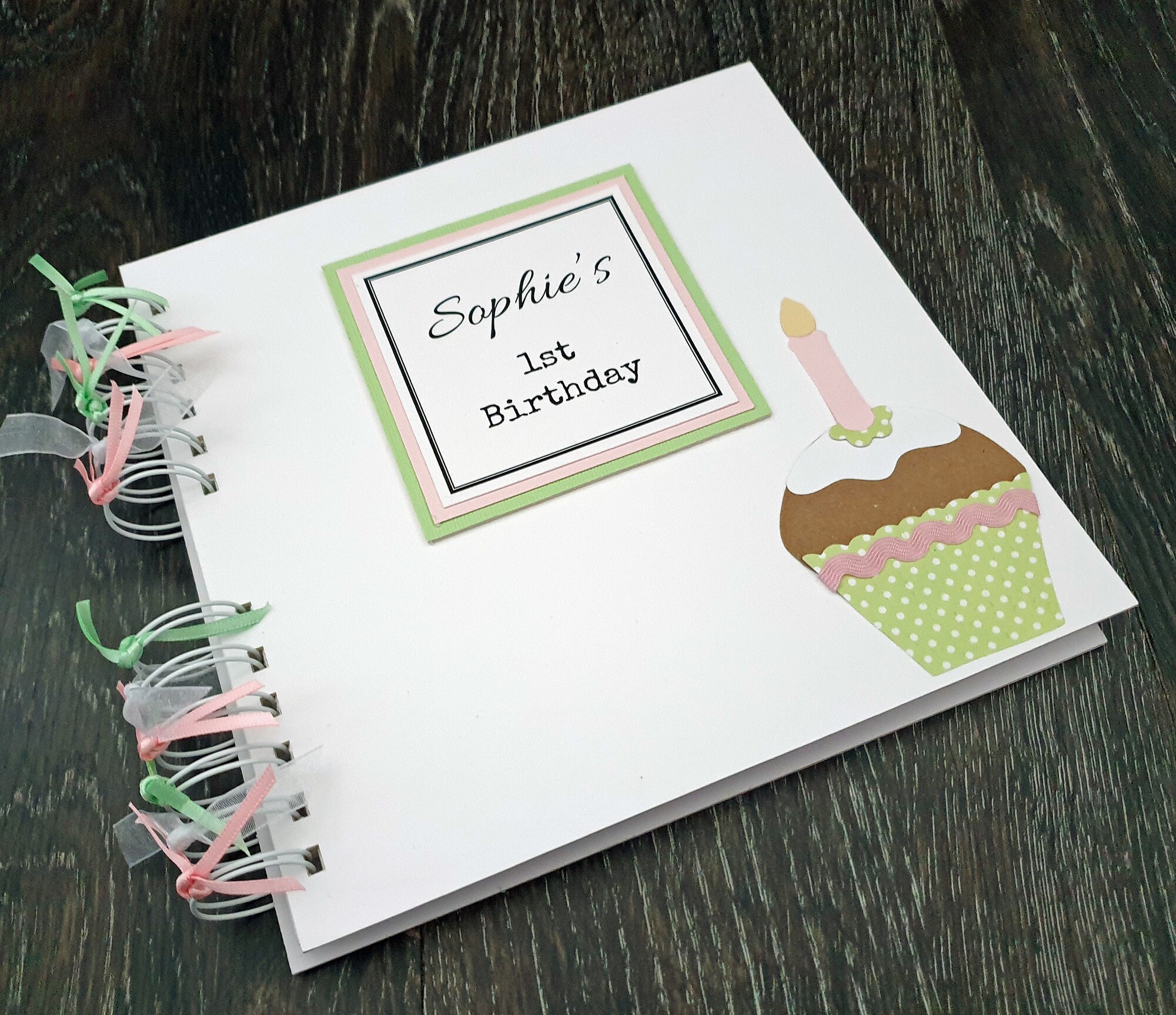 1st Birthday memory book party guest book 8 x 8 Etsy