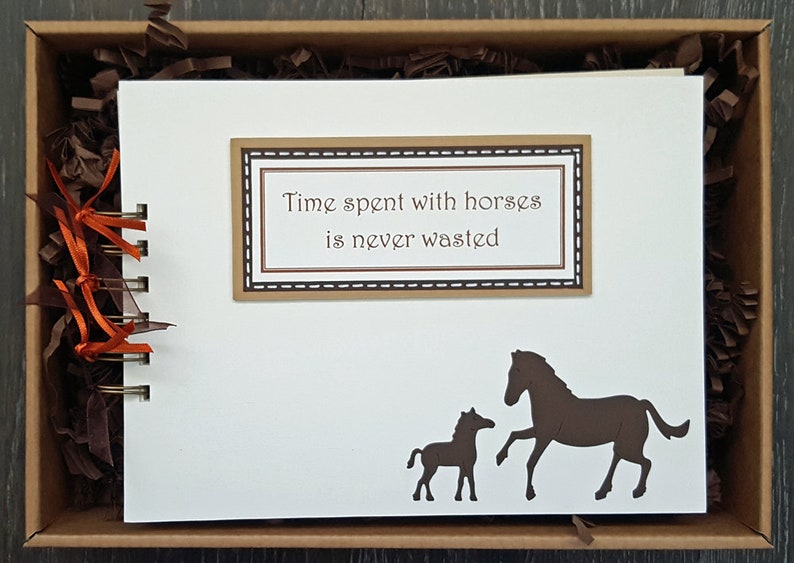 Horse lover gift pony scrapbook 8x 6 Memory Book can be personalised 画像 2