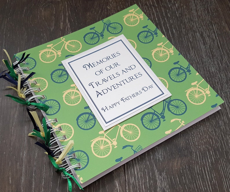 Cycling themed scrapbook gift for Dad 8x 8 memory Etsy