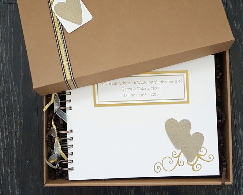 50th Anniversary Guest Book Golden Wedding Memory Book Etsy UK