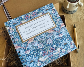 William Morris Scrapbook, Handmade Memory Book with Gift Box