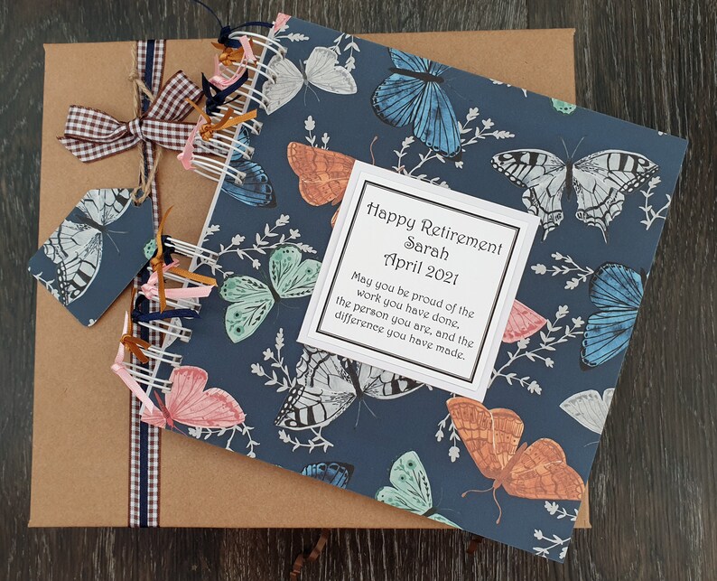Retirement / Leaving Gift for Women Butterfly Scrapbook Etsy UK