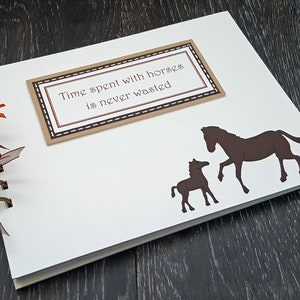 Horse lover gift pony scrapbook 8x 6 Memory Book can be personalised 画像 4