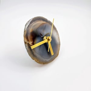 Handcrafted Agate Slice Clock - Unique Home and Office Decor