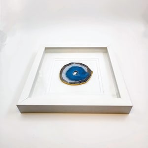 Agate Geode Framed Art - Blue