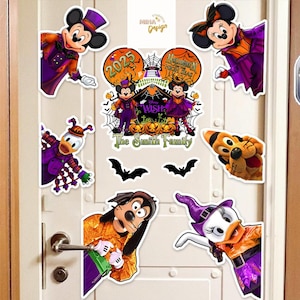 Personalized Mickey and Friends Halloween on the High Seas Disney Cruise Magnet, Trick or Treat Halloween Trip, Family Cruise Stateroom Door