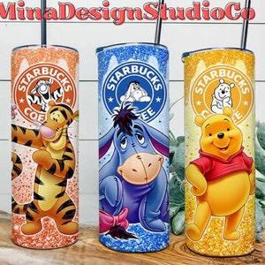 Personalized Disney Winnie The Pooh Tumbler, Pooh Bear Birthday Coffee Cup, Piglet Tigger Eeyore Gift Mug, Birthday Girl, Birthday Boy Cup