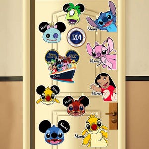 Personalized Lilo and Stitch Disney Cruise Magnet, Ohana Means Family Stitch Birthday Boy, Birthday Girl, Family Cruise Ship Stateroom Door
