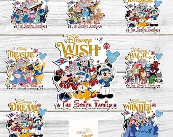Personalized Disney Cruise Magnet, Mickey and Friends Disney Princess Marvel Day at Sea, Pixar Day at Sea, Family Cruise Ship Stateroom Door
