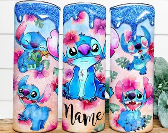 Personalized Watercolor Disney Stitch Tumbler, Ohana Means Family Stitch Coffee Cup, Stitch Birthday Boy, Star Wars Tumbler, Birthday Girl