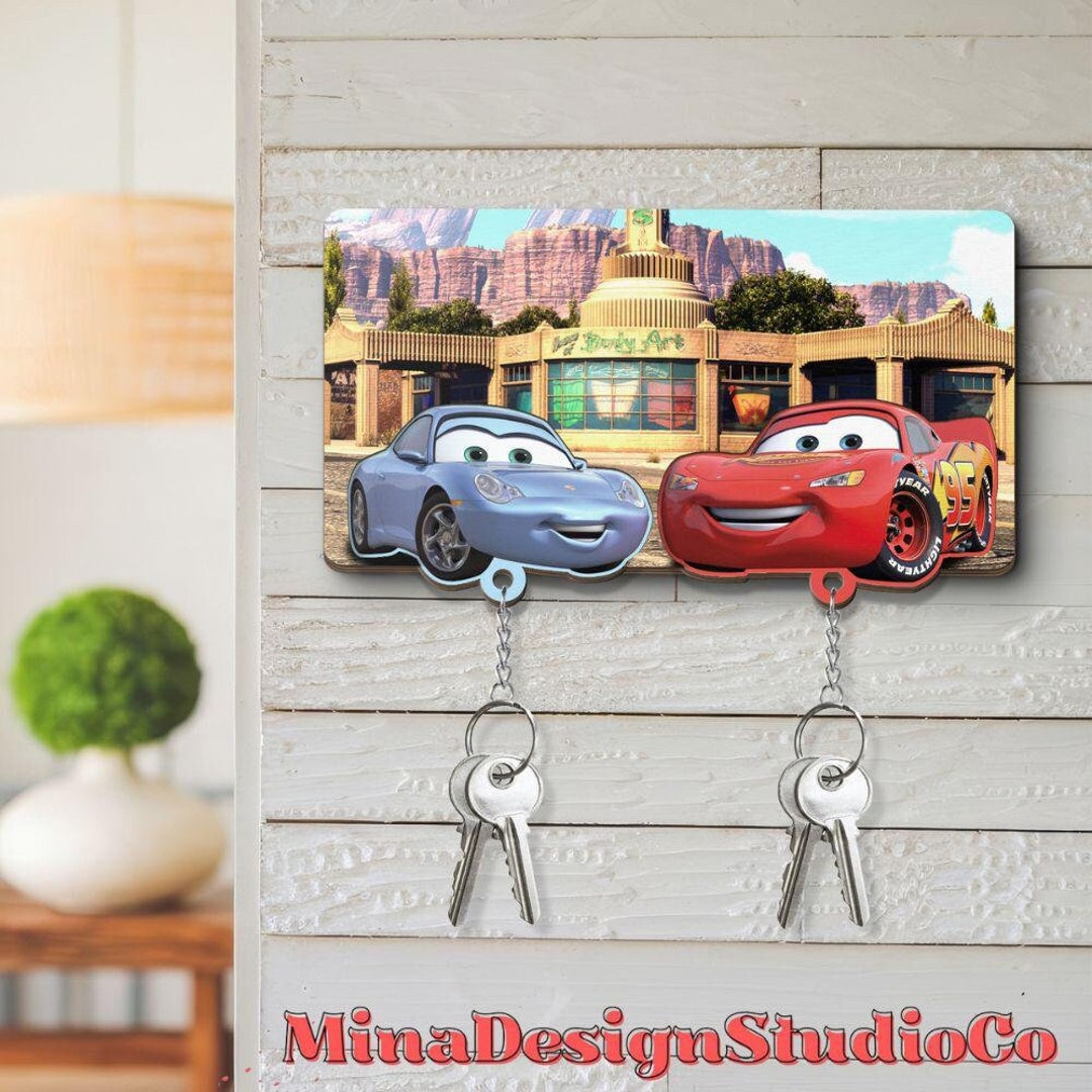 Disney Cars Lightning Mcqueen Sally Carrera Couple Key Holder, Cars ...