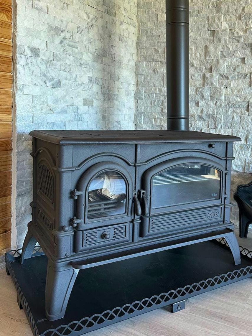 Cast Iron Wood Burning Stove, Kitchen Stove, Cooker Stove, Wood