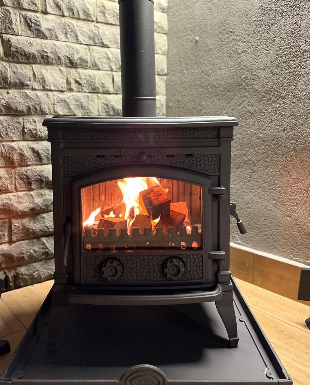 Wood Burning Stove With Glass Door