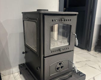 Gusseisen-Ofen, Guss-Kamin, Holz-Kochherd, kleiner Ofen