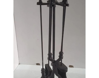 Vintage Gusseisen Kamin Besteck Set: 5-teiliges Kamin Zubehör