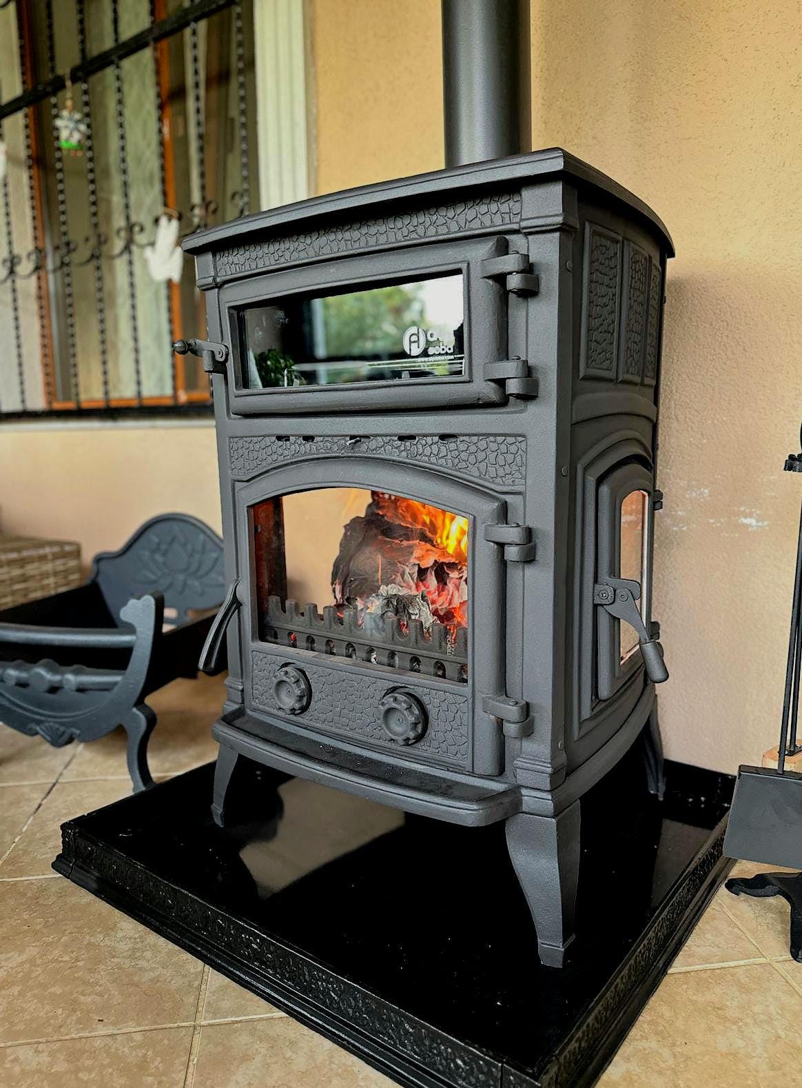 Cast Iron Stove, Wood Burning Stove With Oven, Wood, Cook Stove