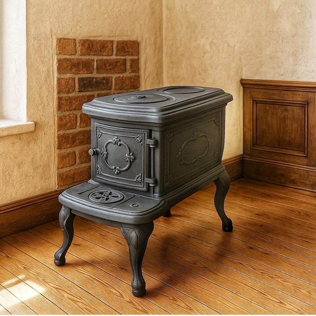 Old Wood Furnace Prices Vintage Cast Iron Two Burner Coal/Wood