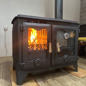 estufa de leña para cocinar, estufa de leña, estufa de leña con horno, horno de pizza