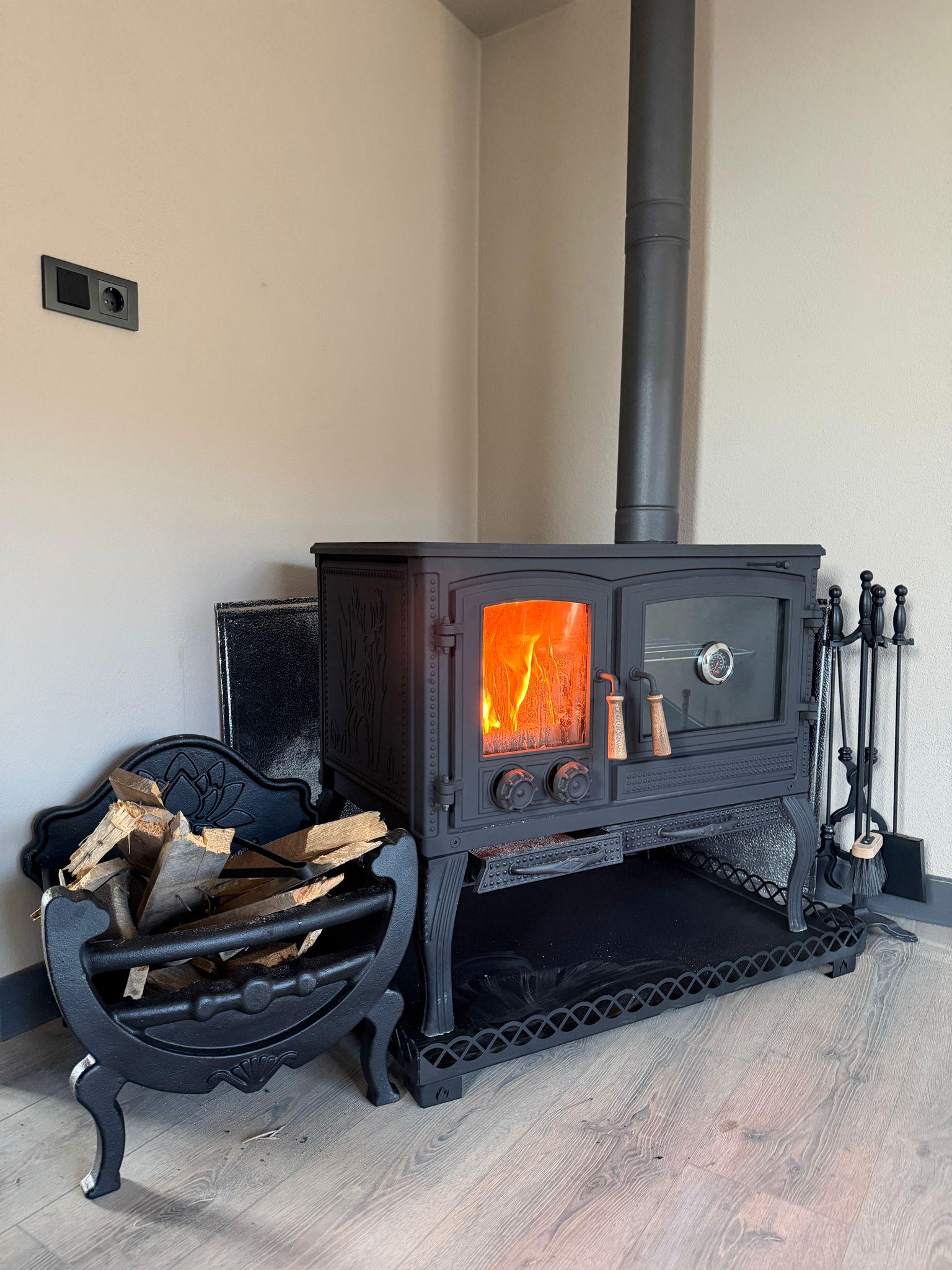 Cast Iron Wood Stove, Wood Burning Stove, Kitchen Stove With Oven
