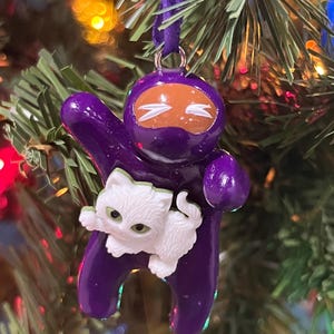 Adopta un Ninja: Adorno Ninja que ama a los gatos/gatitos/gatitos