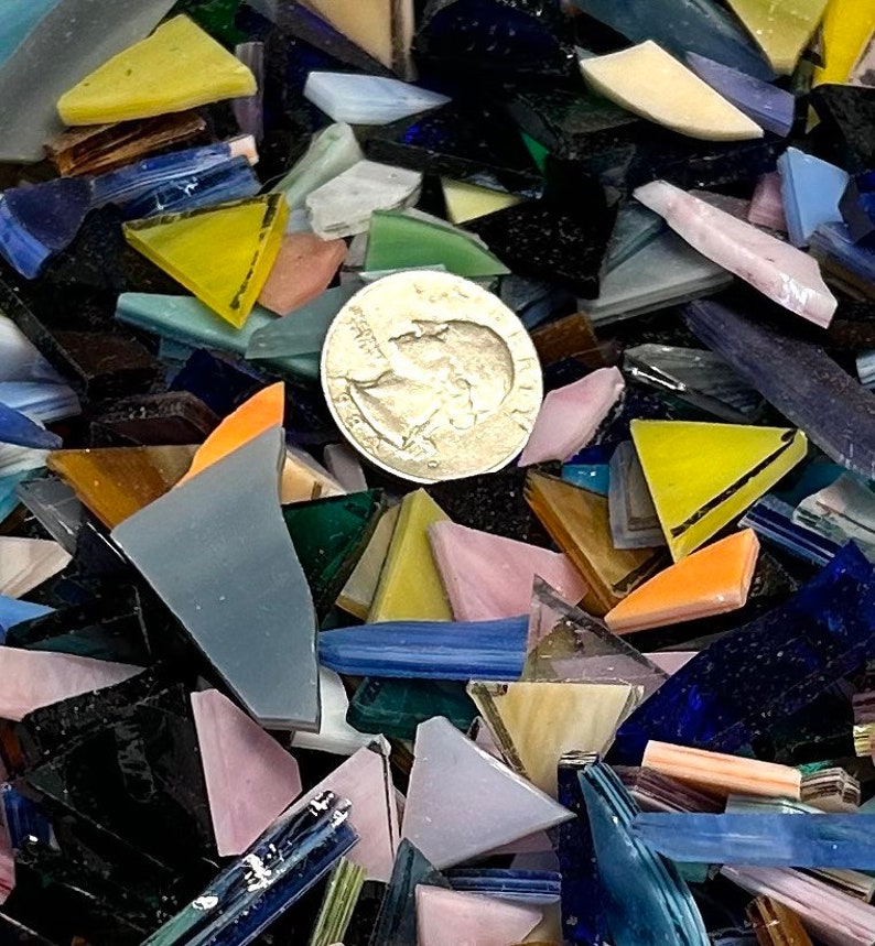 4 Lbs. Stained Glass Scrap Mosaic Supplies Glass Shards Medium Priority