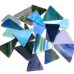 Tumbled Glass Pieces - Stained Glass -  Gorgeous Colors - Craft Supplies - 20 Pieces - Mosaic Art Supplies - Free Shipping