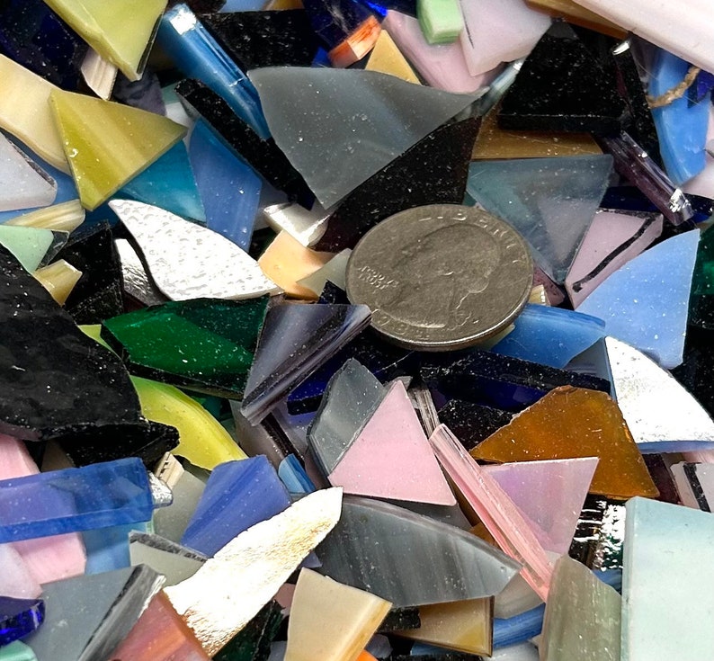 4 Lbs. Stained Glass Scrap Mosaic Supplies Glass Shards Etsy