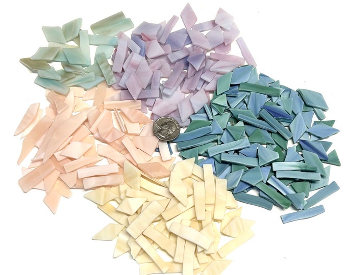 Tumbled Stained Glass Mosaic Supplies Glass Pieces for Jewelry Art
