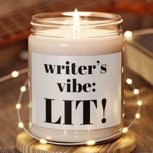 Writer Gift Candle: Natural Soy Wax, Inspiring Scents
