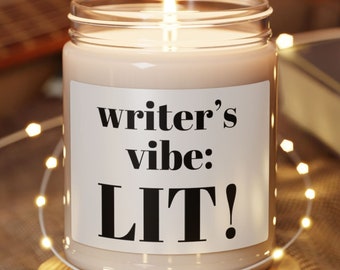 Writer Gift Candle: Natural Soy Wax, Inspiring Scents